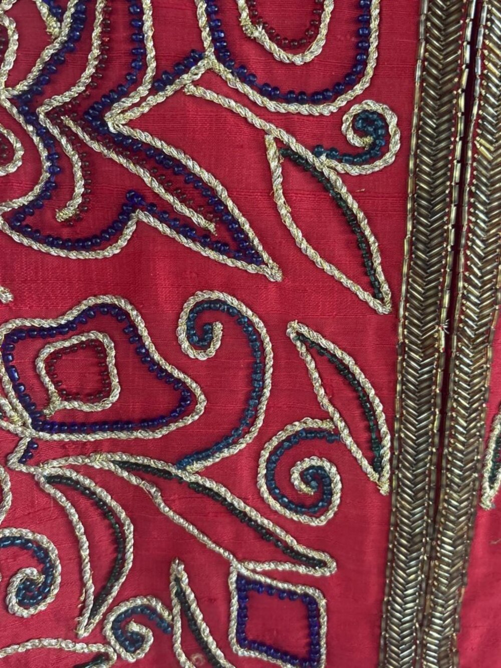 Talitha Red Embroidered Open-Front Jacket - Picture 7 of 16